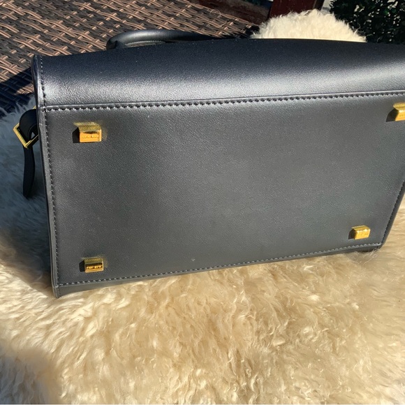 Mini Margaux 7.5 Black Leather Mini Top Handle Tote Bag - Picture 8 of 9